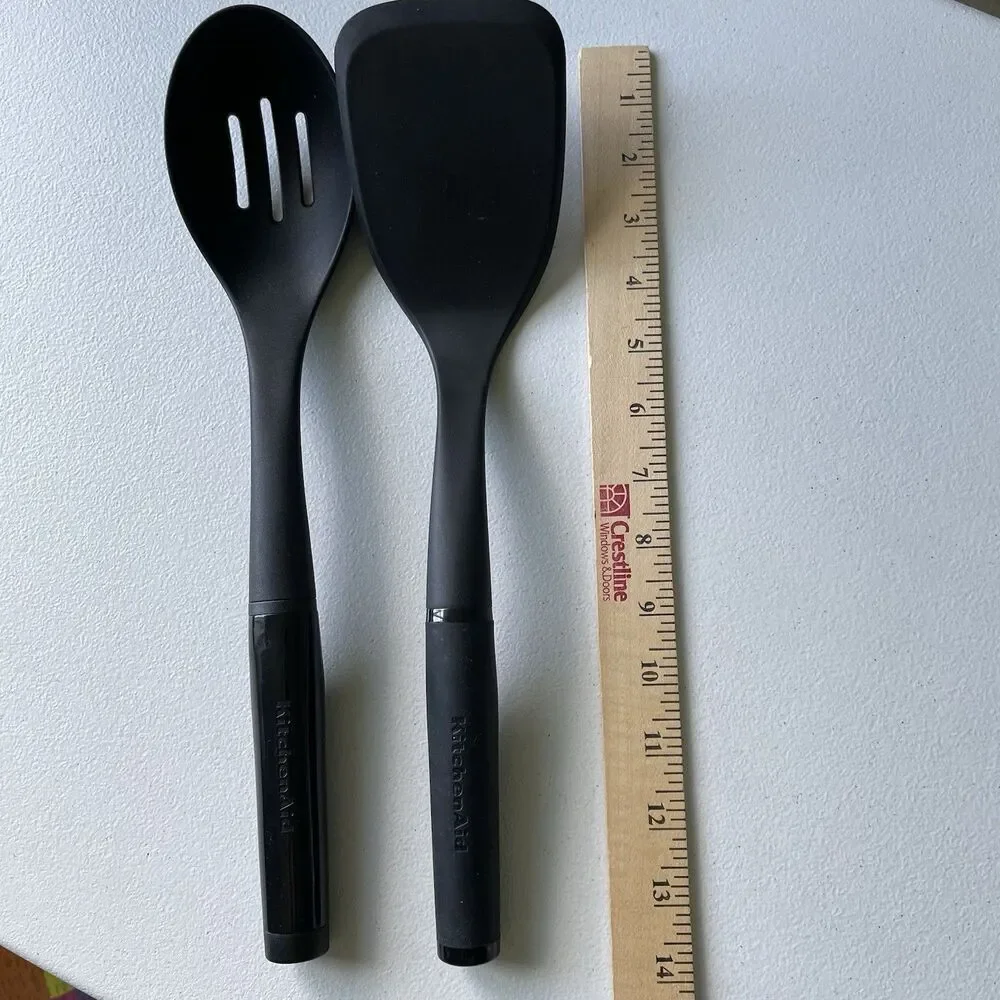 KitchenAid Cooking Baking Spatula Spoon Kitchenware Utensils Black 14